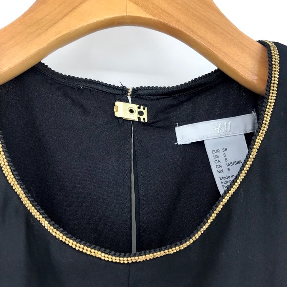 💕SALE💕 H&M Black Gold Accent Dress - Picture 3 of 8